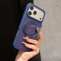 Étui de téléphone portable en PC+TPU mat avec support magnétique rotatif à 360° de qualité supérieure 2,0 mm pour iPhone 18 Pro Max