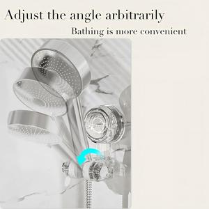 Pas de perçage ventouse <span class=keywords><strong>support</strong></span> de <span class=keywords><strong>pommeau</strong></span> de <span class=keywords><strong>douche</strong></span> mural pour salle de bain hauteur Angle réglable amovible <span class=keywords><strong>support</strong></span> de <span class=keywords><strong>douche</strong></span> à main - Product Image 4