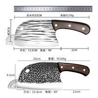 Couteau à viande à désosser japonais en acier à haute teneur en carbone pour couteau de boucher en acier inoxydable avec surface de lame martelée et étui en cuir