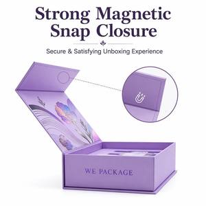 Boîte cadeau magnétique personnalisée avec ruban en satin, flacons de parfum de 30 ml/50 ml, design gaufré écologique, matériaux recyclés - Product Image 3