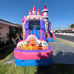 Tobogán Acuático Inflable de PVC Comercial Huatong, <span class=keywords><strong>Castillo</strong></span> Inflable con Diseño de Princesa de Dibujos Animados para Fiestas Infantiles - Product Image 2