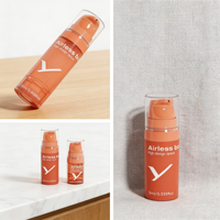 Flacon pompe sans air en PP prêt pour le voyage, 5 ml, 10 ml, 15 ml, pour crème, lotion, gel pour les yeux, crème solaire, crème de nuit, lotion pour les mains