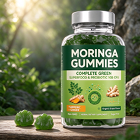 Gummies de Moringa OEM avec Curcuma, Gingembre et Probiotiques pour le Bien-être Digestif, le Soutien Immunitaire et l'Énergie Quotidienne
