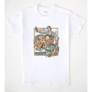 T-shirt con ritratto di famiglia, bianca, unisex, abbigliamento promozionale - Product Image 1