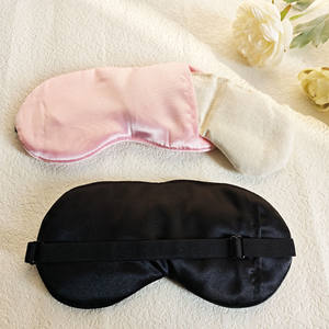 Maschera per occhi con riempimento di semi di lino con fodera in raso di seta lavabile meditazione relax a microonde tappetino riscaldante ponderato per dormire maschera - Product Image 4