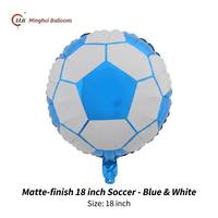18 Zoll Mattierte Fußball-Folienballons in Mehrfarbigen Teamfarben, Mylar-Ballons mit Sportthema für Jungen-Geburtstage