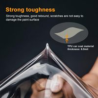 Película de TPU de Alta Elasticidad para Envoltura de Automóviles, Auto-Reparable, Resistente a los Rayos UV, Película de Protección de Pintura TPU para Carrocería