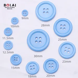 Nút nhựa mỏng nhiều màu sắc tùy chỉnh cho áo len trẻ em áo khoác đa năng nút khâu tay thiết kế Bốn Mắt - Product Image 4