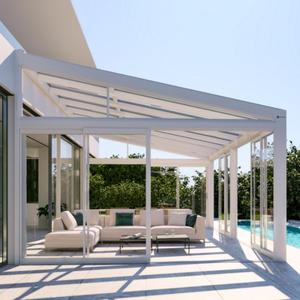 Véranda en aluminium moderne de haute qualité, sur mesure, alimentée à l'énergie solaire, écologique, service gratuit, verrière en verre trempé, <span class=keywords><strong>solarium</strong></span> - Product Image 1