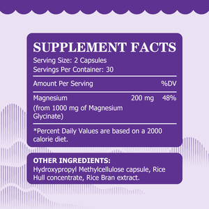 Factory Outlet Magnesium Glycinate Capsules Promotes Calm Nights Restorative Rest Eases Tension Uninterrupted Supports Bone - Product Image 2