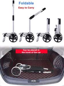 Chariot à main multifonctionnel utilitaire portable chariot pliant roue en cristal blanc léger - Product Image 3