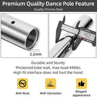 Poteaux de pole dance fixes de qualité supérieure, super sûrs et stables