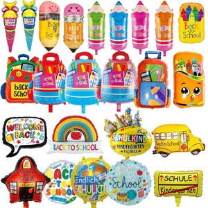 <span class=keywords><strong>Set</strong></span> de Globos de Aluminio de Navidad para la Vuelta al Cole, Globos con Forma de Mochila, Lápiz y Manzana, 50 Piezas/Bolsa, Regalo para Maestros y Aula - Product Image 2