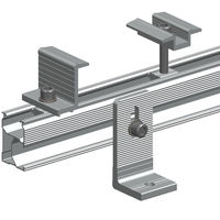 Solution de montage solaire de haute qualité, support de rail de toit en alliage d'aluminium durable, structure PV, rail de montage solaire