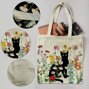 Bolsa de Tela de Algodón Reciclable con Estampado de Animales y Logotipo Personalizado, Ecológica, Reutilizable, con Asas Dobles y Cierre de Cremallera, para Regalo - Product Image 3