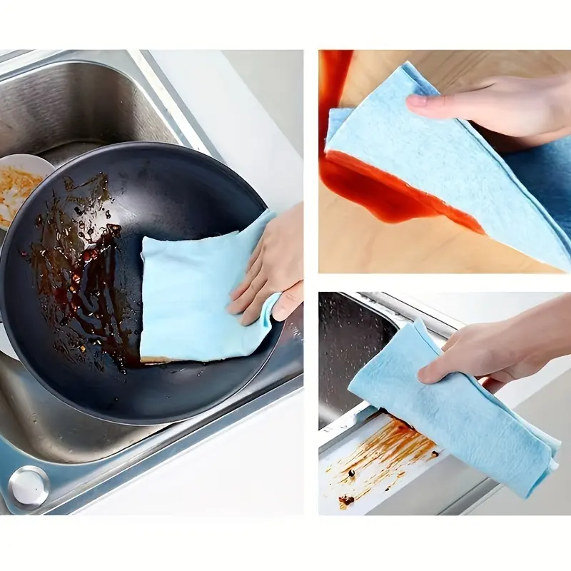 Non-oil coconut shell rag Kitchen household strong absorbent non-hair cleaning cloth thickened clean dish towel