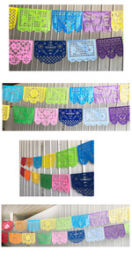 Cinco de mayo Dia de los Muertos trang trí ngày của người chết trang trí biểu ngữ bữa tiệc Mexican Fiesta nhựa papel picado Banner - Product Image 4