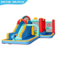 Doctor Dolphin – toboggan gonflable Commercial, liquidation, maison gonflable, parcours d'obstacles, vente, nouveau grand château gonflable pour enfants