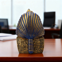 Tête de pharaon égyptien Bronze Casting Figurine 3D Home Decor Sculpture Folk Art Festival Gift