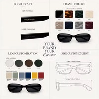 Lunettes de soleil ovales rétro tendance années 90 en acétate premium, protection UV400, logo personnalisé, polarisées, pour femmes et hommes, idéales pour les vacances
