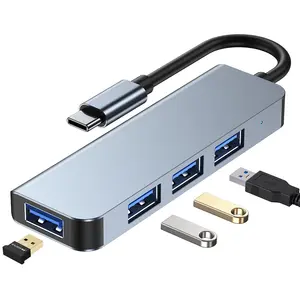 4-in-1 Ultra Slim Data Hub Type -C Adapter Computer Networking to USB 3.0 Adapter USB Hubs