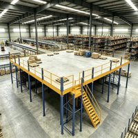 HONGXIN Étagère de mezzanine en acier robuste sans boulons, en acier laminé à froid, revêtement poudré, résistant à la corrosion, réglable et personnalisable