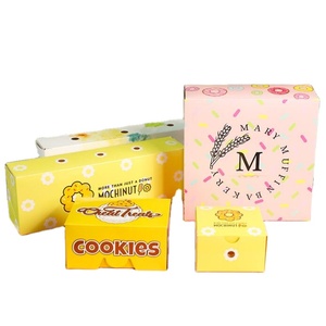 Boîtes d'emballage à emporter en carton imprimé personnalisé de haute qualité Prix de gros pour Muffin au chocolat Donut croustillant <span class=keywords><strong>PET</strong></span> recyclé - Product Image 2