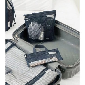 Bolsa de Maquillaje Portátil Simple Coreana, Ligera, para Viaje, con Compartimento para Cepillo y Pasta de Dientes, de Malla, de Fábrica BSCI - Product Image 3