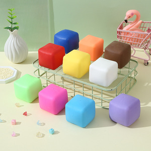 Custom Logo Ice Cube Squishy Toys Square Shape Stress Cube Relief Maltose <b>Squeeze</b> <b>Ball</b> Sensory Toys - Product Image 5