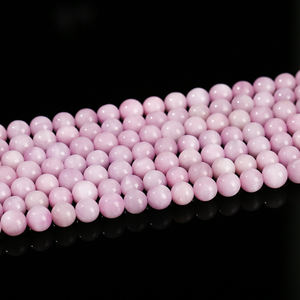 JD GEMS Grosir Manik-manik <span class=keywords><strong>Kunzite</strong></span> Ungu Alami Bulat untuk Perhiasan Gelang Kristal, Perlengkapan DIY - Product Image 4