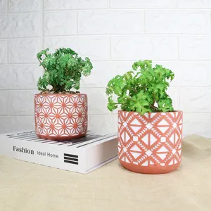 Wholesale Matte Terracotta Flower Pot Home Decoration Antique Ceramic Plant Pots For Indoor Outdoor