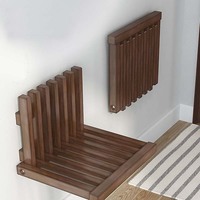 Banc à chaussures mural, tabouret pliable, peu encombrant, chaise murale en bois