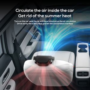 Pluska CF07 <b>Small</b> Compact Car Fan 2000mAh Rechargeable <b>Battery</b> 3-Speed Wind Vertical Adjustment <b>12V</b> 24V Car Cooling Fan - Product Image 4