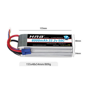 HRB <span class=keywords><strong>6s</strong></span> 22.2V 6000mAh 50C LiPo แบตเตอรี่ XT60 EX5 XT90สำหรับรถบังคับวิทยุ UAV ชิ้นส่วนโดรน - Product Image 3
