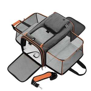 กระเป๋าใส่สัตว์เลี้ยงแบบมีล้อกระเป๋าสำหรับสุนัขแมวเดินทางแบบพับได้และมีล้อขนาดใหญ่ขนาดใหญ่ที่ได้รับการอนุมัติจากสายการบิน - Product Image 1