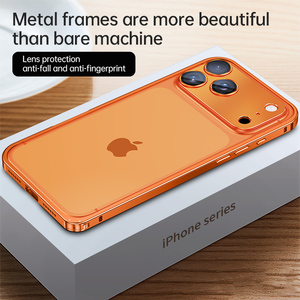 Coque 2-en-1 en métal pour iPhone 17 Pro Max avec film de protection en <span class=keywords><strong>verre</strong></span> <span class=keywords><strong>trempé</strong></span> et boucle de fixation - Product Image 4