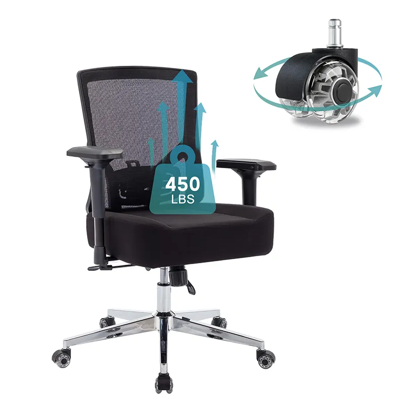 Di alta qualità in tessuto nero girevole maglia executive sedia da ufficio rete sedie a casa ufficio scrivania e sedia per gli ospiti