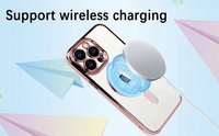 Funda Magnética de Lujo con Carga Inalámbrica para iPhone 18 17 16 Pro Max Plus, Carcasa Transparente con Borde Electrochapado