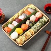 Boîtes carrées personnalisées OEM en papier kraft robuste Samma pour sushis à emporter, avec couvercle sûr, qualité alimentaire, prix d'usine, livraison rapide