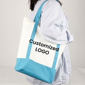 Wholesale Hot Sale Shopping Bag Custom logo Large Folding Shoulder Cotton Canvas Shopping <b>Tote</b> Bag for <b>Travel</b> - Product Image 1