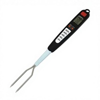 Termometer Makanan Digital LCD SHENWEI ABS Garpu Daging Barbekyu Pegangan Tangan Jarum Ganda