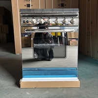 Four multifonctionnel en acier inoxydable grande capacité avec 4 brûleurs à gaz, cuisinière intégrée robuste pour usage commercial