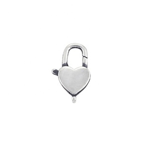 Biểu Tượng Tùy Chỉnh Làm Cho Thương Hiệu Riêng Đồng Bằng Hình Trái Tim Tôm Hùm <span class=keywords><strong>Clasp</strong></span> Cho Vòng Cổ Vòng Đeo Tay Sterling Bạc 925 Đồ Trang Sức Phát Hiện Thành phần - Product Image 4