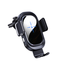 2021 nouveau support de chargeur de voiture intelligent QC3.0 bobine Induction 15W sans fil charge rapide interrupteur tactile iPhone chargeur de voiture de téléphone portable