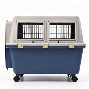 Transportín de Viaje para Perros Grandes con Esquinas Reforzadas y Diseño Anti-Impacto, con Ruedas Móviles y Cierre de Botón a Presión, Estilo Clásico y Moderno - Product Image 2