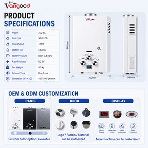 Factory Wholesale Multi Safety Wall-mounted 6L10L Natural Instant Gaz <strong>Propane</strong> Tankless Lpg Gas Water <strong>Heaters</strong> - Product Image 3