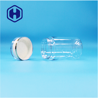 Pot en plastique transparent rond de qualité alimentaire pour animaux de compagnie, étanche, sans BPA, pour bonbons, noix, collations, aliments pour bébés avec couvercle à vis rond