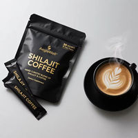 VitaHall, poudre de café au shilajit de qualité alimentaire, marque privée, vente en gros, shilajit pur, améliore l'immunité, usage adulte, 10 g/jour