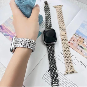 Bracelet de <span class=keywords><strong>montre</strong></span> intelligente en métal brillant avec diamants de luxe Upro pour Apple Watch, compatible avec les charms, pour femmes, compatible avec les modèles Iwatch 8, 7, 6, 5. - Product Image 6