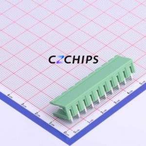 XY2500R-A-5.00-10P Plug-in Terminal Block Bent Lead Through Hole,P=5mm Connector Board-to-Board / Socket - Open 1x10P 5mm Green - Product Image 2